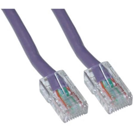 Cat5e Purple Ethernet Patch Cable Bootless 10 Foot